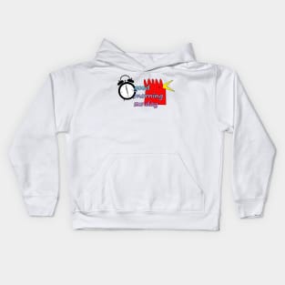 Alarm Clock and Rooster Kids Hoodie